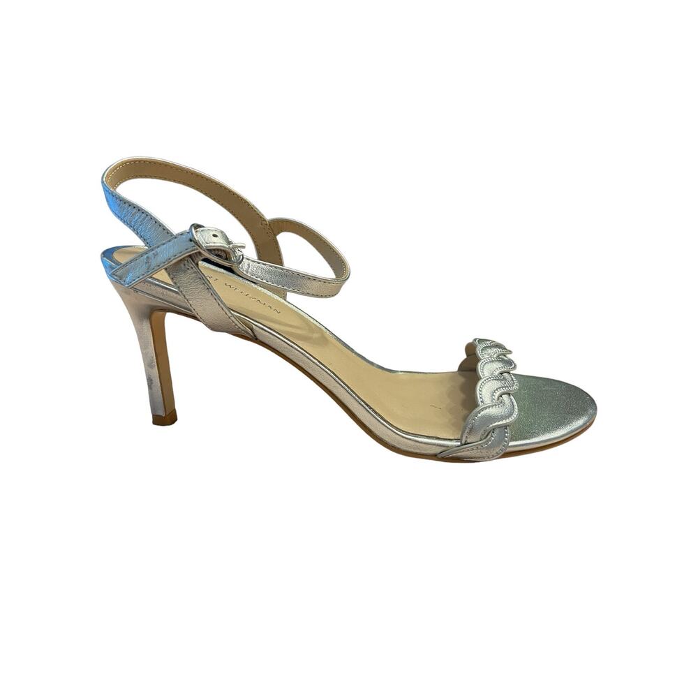 Stuart Weitzman Twisted Stiletto Heel Sandals Lea… - image 7